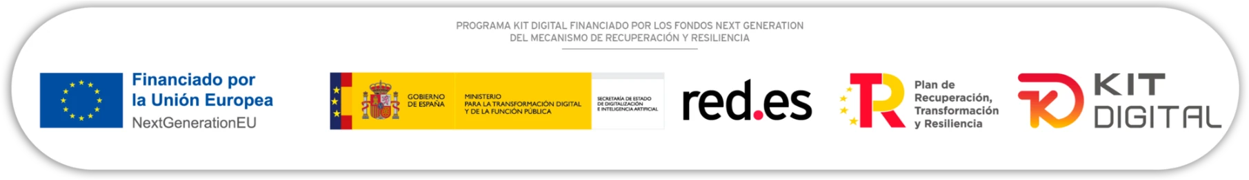 Programa Kit Digital, financiado por la Unión Europea NextGenerationEU y red.es